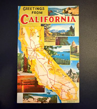 Greetings From California Divided Back by Natural Color Card picture