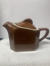 VINTAGE Hall Pottery ART DECO Tea pot MADE IN USA Small BROWN picture