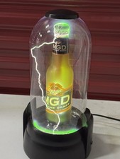 MGD LIghtening Bar Back Dome ~ Miller Genuine Draft PLASMA LAMP Lava Halloween picture
