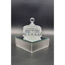 Vintage GORHAM LEAD HEAVY CRYSTAL ALTHEA CANDY/TRINKET BOX With Lid WEST GERMANY picture