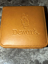 Dewar's White Label Distillery Advertising Travel Alarm Clock w/ Brown Zip Case picture