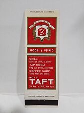 Vintage Matchbook Cover - HOTEL TAFT A Zeckendorf Hotel New York NY Match Corp. picture