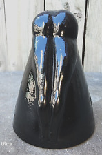 VINTAGE MCKEE STYLE EBONY BLACK  BOTTOMS UP SHOT ART GLASS picture