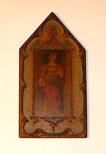 Vintage Saint Cecilia Religious Plaque Roman Christian Virgin Martyr 1950 10