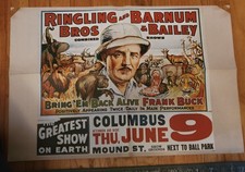 Vintage Ringling Bros and Barnum & Bailey Poster 1970 Reproduction of 1938 Item picture