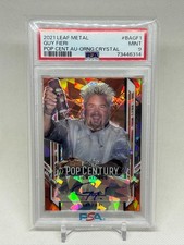 2021 Leaf Metal Pop Century Guy Fieri Orange Crystal PSA 9 /3 picture