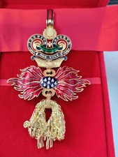 Austrian Order of the Golden Fleece with Ribbon with Collection Box Reproduction picture