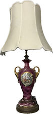 Antique George And Martha Washington Gold Trim Table Lamp 32 Inch NO LAMP SHADE picture