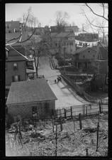 Photo:1930s Residential Street Hill Houses Laundry Children picture