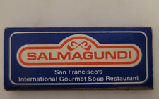 Salmagundi Gourmet Soup Restaurant San Francisco CA Vintage Matches picture
