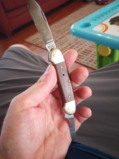 Boker Tree Brand Classic 200 Pocket Knife Wood Handle Solingen Germany Vintage picture