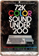 Timex Sinclair 2068 Home Computer Ad Vintage Reproduction  Metal Sign D97 picture