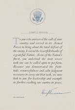 Harry S. Truman WWII Service Letter to Robert S. Jennings 13