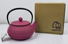 Iwachu Nambu Tekki Cast Iron Teapot Pink Gold Floral Japan 480-027 New Box picture