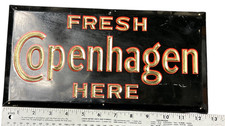 Vintage Fresh Copenhagen Tobacco Metal Sign 13 x 6.5 Advertising USA 541-C picture