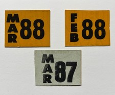 VINTAGE 1987 1988 NEW JERSEY LICENSE PLATE STICKERS COMMERCIAL TRUCK TRAILER BUS picture