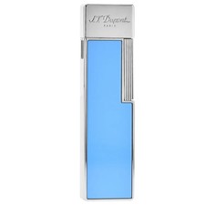 New S.T. Dupont Twiggy Shiny Light Blue Lacquer Chrome Lighter 030007 picture
