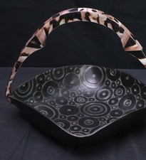 RARE   Vintage R&Y AUGOSTI PARIS ROSES Basket Mother of Pearl Handle picture