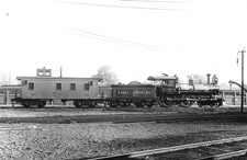 Vintage Steam Locomotive and Caboose Railroad B&W Photo Print 8.5x11 Luster picture