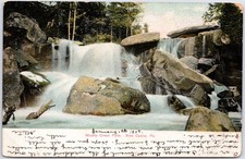 ANTIQUE MUDDY CREEK FALLS NEW CASTLE PA 1907 LITHO CHROME POSTCARD PV picture