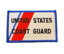 United States Coast Guard USCG Red&Blue Stripe Embroidered Iron On Patch New picture