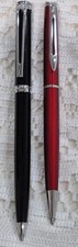 Vintage Waterman Graduate Allure Ballpoint Pen Lot(2)Red &Black France(His&Hers) picture