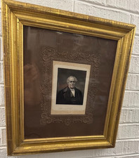 Framed Engraved Portrait Antique SAMUEL THOMSON Mount Washington AH Ritchie NY picture