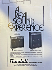 1973 Vintage Advertisement Randall Hybrid Guitar Amplifiers picture
