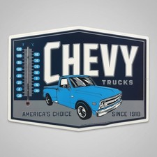 Chevrolet Trucks Retro Metal Wall Thermometer picture