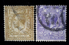 GB - UNITED KINGDOM - USED STAMP -  portrait of King George V  - 1s, 3p, WM picture