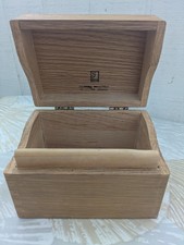1950s Handmade Oak Recipe Cardbox Goodwill Industries Vintage 50s Kitchen  picture