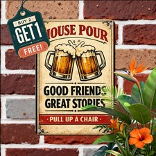 Funny Bar Humor Metal Sign Weatherproof Aluminum Drinking Wall Plaque picture