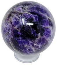 852g Deep Purple Stunning Dream Amethyst Crystal Sphere With Holder picture