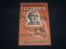 1953 SCENIC AND HISTORIC ILLINOIS FOLD-OUT MAP - J 8769 picture
