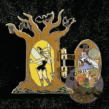 LE 100 DS Tinker Bell Halloween Costume Pixie Hollow Tree Hinged Door Disney Pin picture