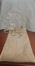 Vintage Signed Steuben Glass Noble Horsehead. Solid Crystal. Beautiful Peice picture