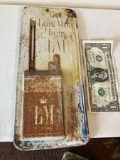 Vintage L&M Cigarettes Metal Advertising Thermometer Sign Liggett Myers Tobacco picture
