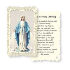 Morning Offering - Scalloped trim - Paperstock Holy Card picture