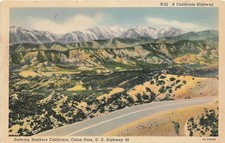 Postcard CA: Cajon Pass, U.S. Highway 66, Entering Southern California picture