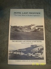 Hotel Last Frontier 2nd On The Las Vegas Strip Information Pamphlet Las Vegas picture