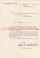 R417 Genuine Signature Autograph Wehrmacht General GFM Walther von Brauchitsch picture