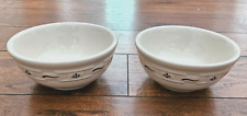 Longaberger Soup & Salad Bowl Traditional Red Pottery Set of 2 New No Box picture