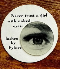 1950S VARI VUE RARE LASHES BY EYLURE AD W LENTICULAR EYE NOS picture