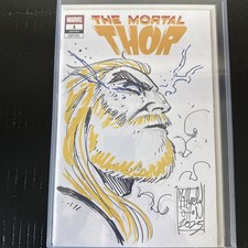 The Mortal Thor 1 Sketch And Signed By Matthew Sutton  picture