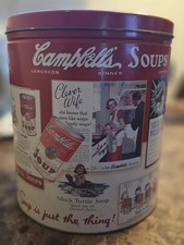 Great Collectible 1991 CAMPBELL'S SOUPS Large Tin Canister  11