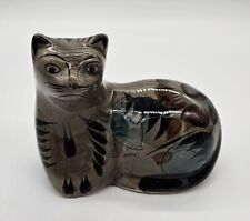 Vintage Tonala Mexico Folk Art Pottery Kitten Kitty Cat Figurine  picture