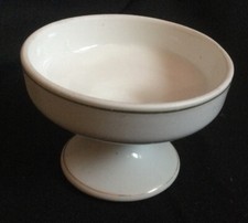Round Handpainted Open Salt Cellar on Pedestal - 2 9/16