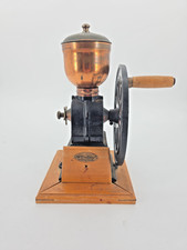 Mr Dudley International Vtg Cast Coffee Iron & Copper Hand Crank Coffee Grinder picture
