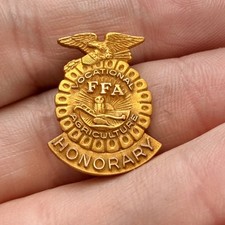 Honorary FFA Degree Lapel Pin Future Farmers Of America 1/10 10k GF picture