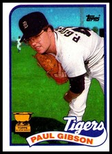 1989 Topps Paul Gibson #583 Detroit Tigers All-Star Rookie picture